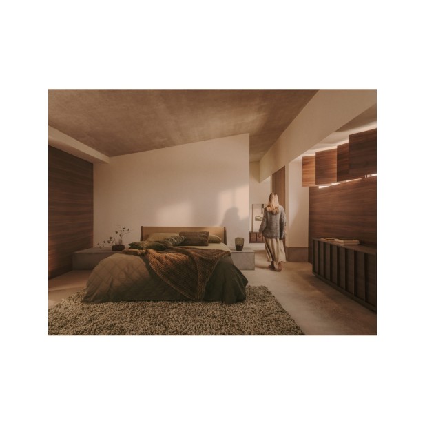 Cama Elan de chapa y madera maciza de...