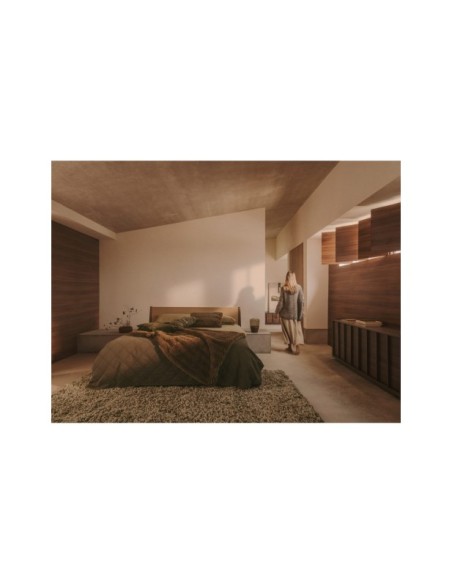 Cama Elan de chapa y madera maciza de nogal con cuerda 180 x 200 cm FSC Mix Credit - Kave Home
