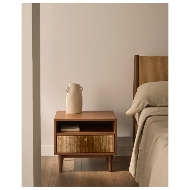 Mesita de noche Elan de chapa y... Mesita de noche Elan de chapa y...