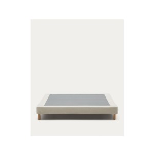 Base desenfundable Ofelia beige con patas de madera...