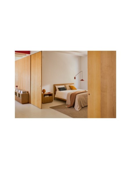 Mesita de noche Helvine 1 cajón de chapa de roble 60 x 52 cm FSC 100% - Kave Home