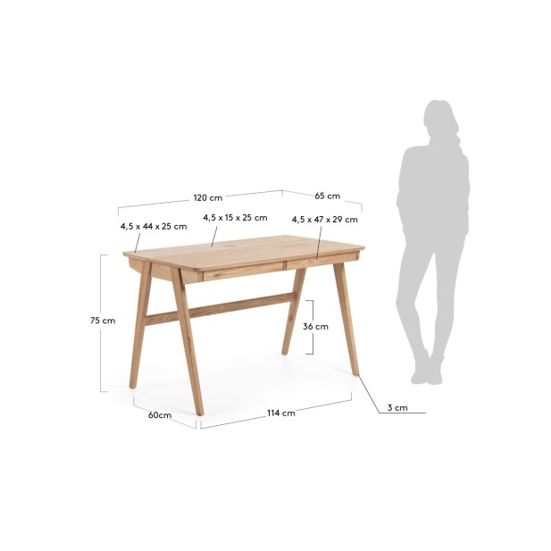 Mesa Julia chapa y madera maciza de... Mesa Julia chapa y madera maciza de...