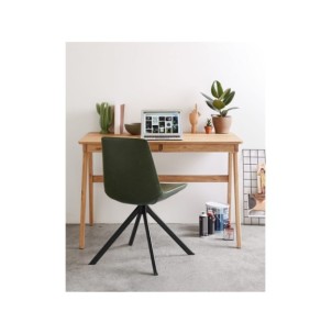 Mesa Julia chapa y madera maciza de fresno 120 x 65 cm -... 2