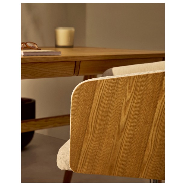 Mesa Julia chapa y madera maciza de... Mesa Julia chapa y madera maciza de...