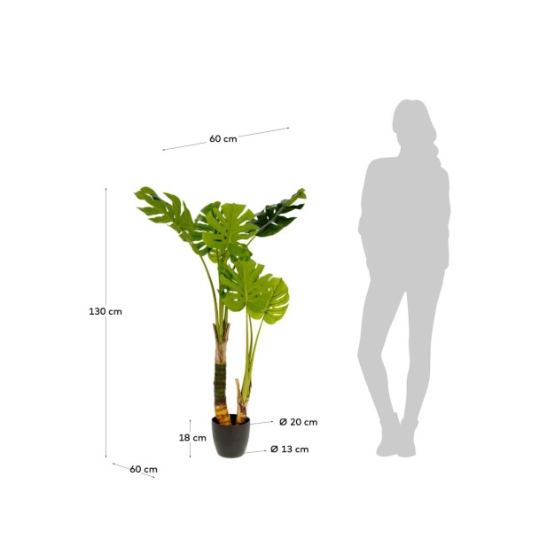 Planta artificial Monstera con maceta...