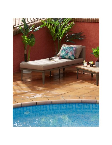 Planta artificial Monstera con maceta de cemento negro 130 cm - Kave Home