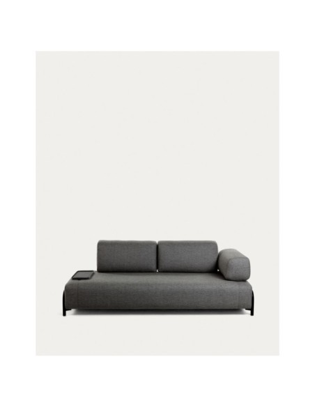 Módulo Compo 3 plazas gris oscuro 232 cm - Kave Home