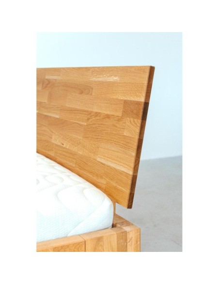 Cama MONTANA 140 cm de Madera Maciza en Roble Aceitado - Olivia Living