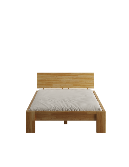 Cama MONTANA 160 cm de Madera Maciza en Roble Aceitado - Olivia Living