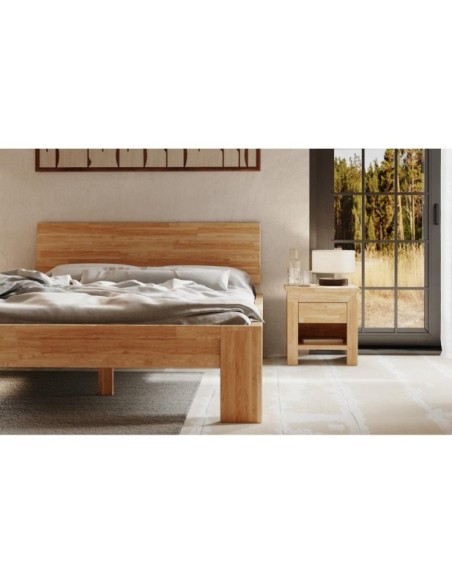 Cama MONTANA 180 cm de Madera Maciza en Roble Aceitado - Olivia Living