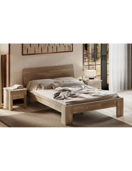 Cama MONTANA 180 cm de Madera Maciza en Roble Sonoma - Olivia Living