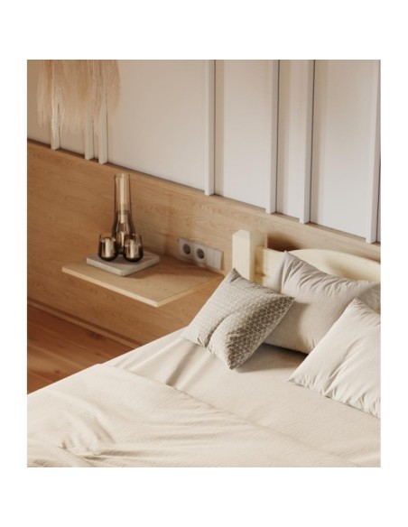 Cama LIVA 90 cm de Madera Maciza en Pino Lacado - Olivia Living