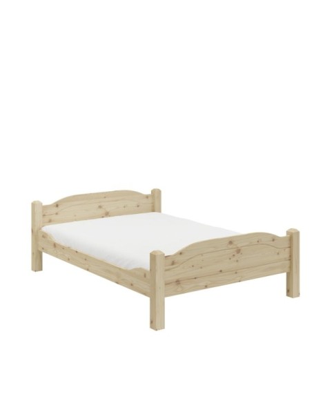 Cama LIVA 140 cm de Madera Maciza en Pino Lacado - Olivia Living