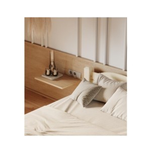 Cama LIVA 140 cm de Madera Maciza en Pino Lacado - Olivia... 2