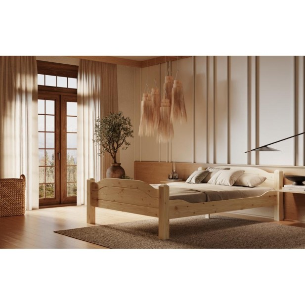Cama LIVA 140 cm de Madera Maciza en...
