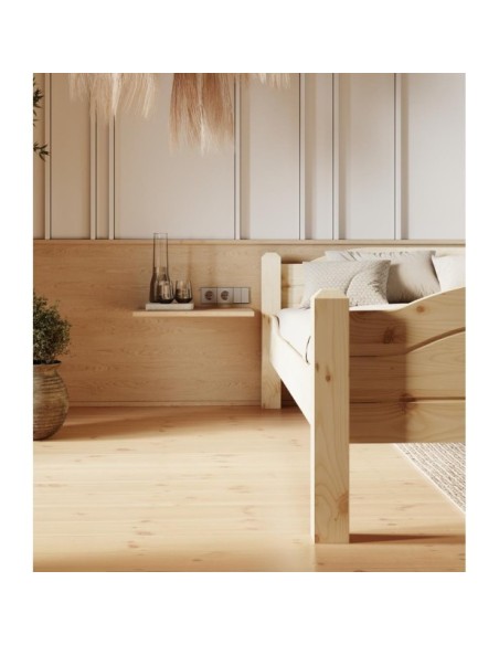 Cama LIVA 180 cm de Madera Maciza en Pino Lacado - Olivia Living