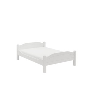 Cama LIVA WHITE 90 cm de Madera Maciza en Pino Blanco -...