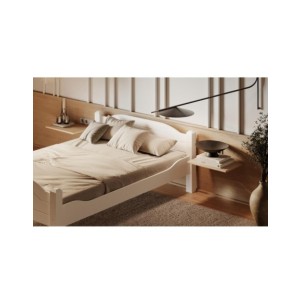 Cama LIVA WHITE 90 cm de Madera Maciza en Pino Blanco -... 2