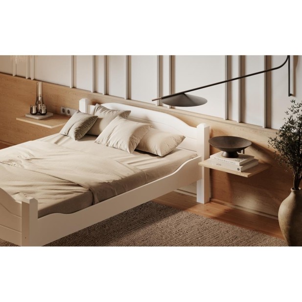 Cama LIVA WHITE 90 cm de Madera...