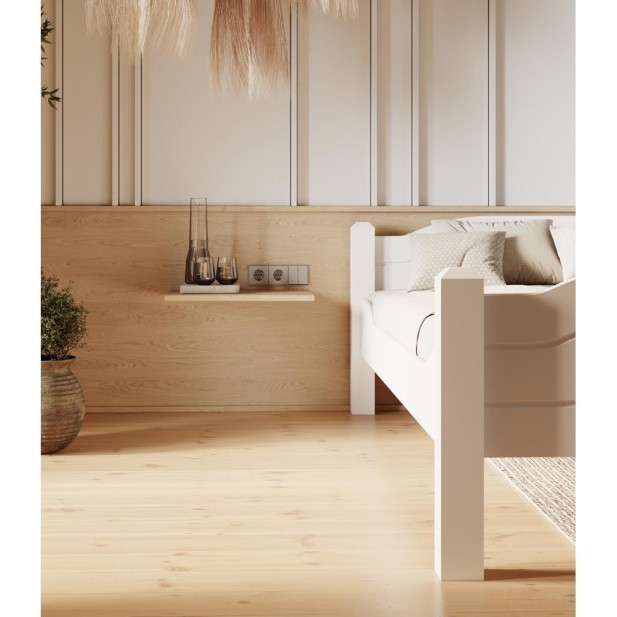 Cama LIVA WHITE 90 cm de Madera...