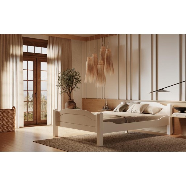 Cama LIVA WHITE 140 cm de Madera...