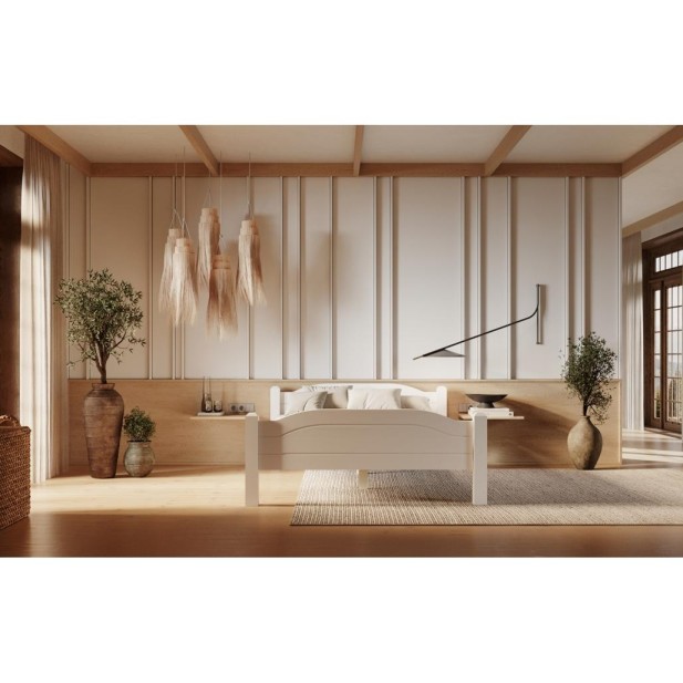 Cama LIVA WHITE 140 cm de Madera...