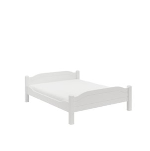 Cama LIVA WHITE 160 cm de Madera Maciza en Pino Blanco -...