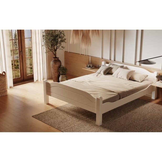 Cama LIVA WHITE 160 cm de Madera...