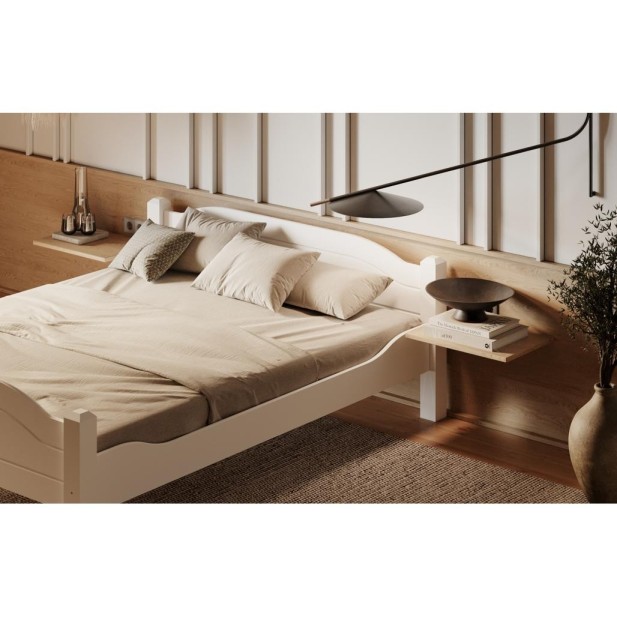 Cama LIVA WHITE 160 cm de Madera...