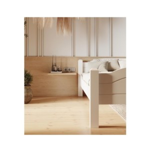 Cama LIVA WHITE 180 cm de Madera Maciza en Pino Blanco -... 2