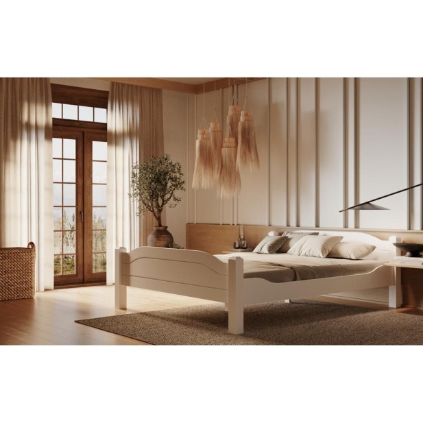 Cama LIVA WHITE 180 cm de Madera...