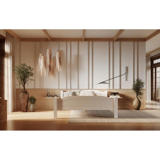 Cama LIVA WHITE 180 cm de Madera...