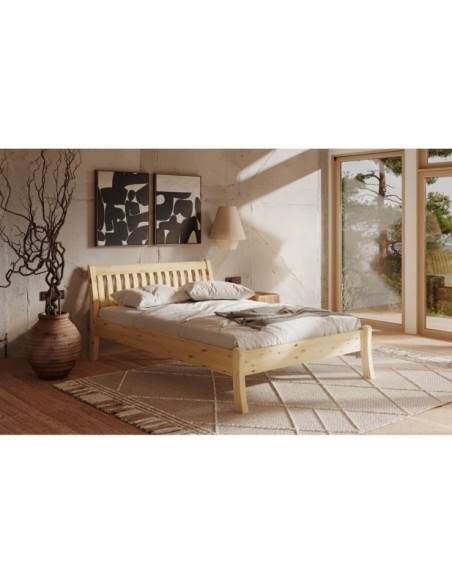 Cama TONJA 90 cm de Madera Maciza en Pino Lacado - Olivia Living