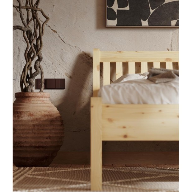 Cama TONJA 90 cm de Madera Maciza en...