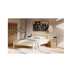 Cama TONJA 140 cm de Madera Maciza en Pino Lacado -... 2