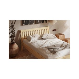 Cama TONJA 160 cm de Madera Maciza en Pino Lacado -... 2