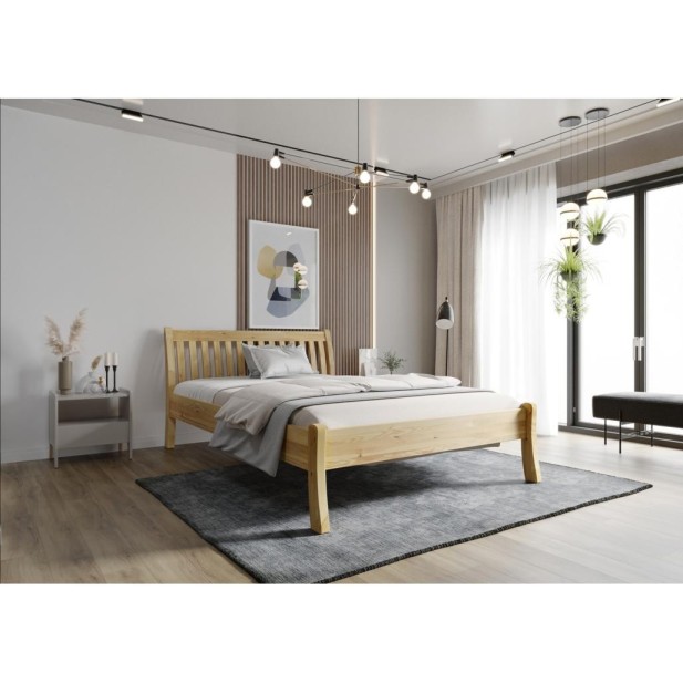 Cama TONJA 160 cm de Madera Maciza en...