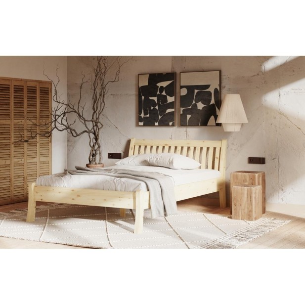 Cama TONJA 160 cm de Madera Maciza en...