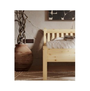 Cama TONJA 180 cm de Madera Maciza en Pino Lacado -... 2