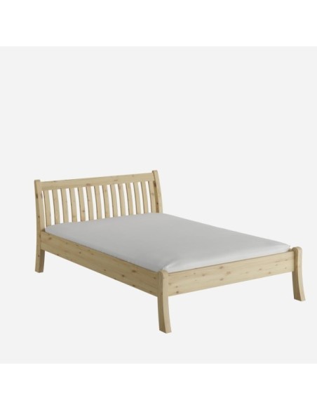 Cama TONJA 180 cm de Madera Maciza en Pino Lacado - Olivia Living