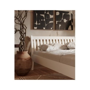 Cama TONJA WHITE 90 cm de Madera Maciza en Pino Blanco -... 2