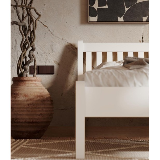 Cama TONJA WHITE 90 cm de Madera...