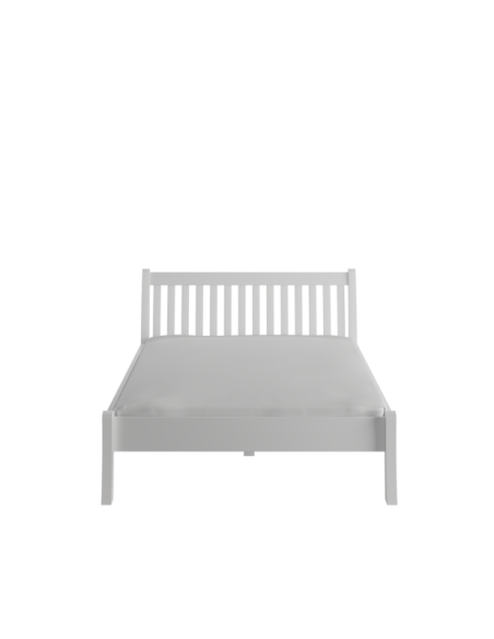 Cama TONJA WHITE 140 cm de Madera Maciza en Pino Blanco - Olivia Living