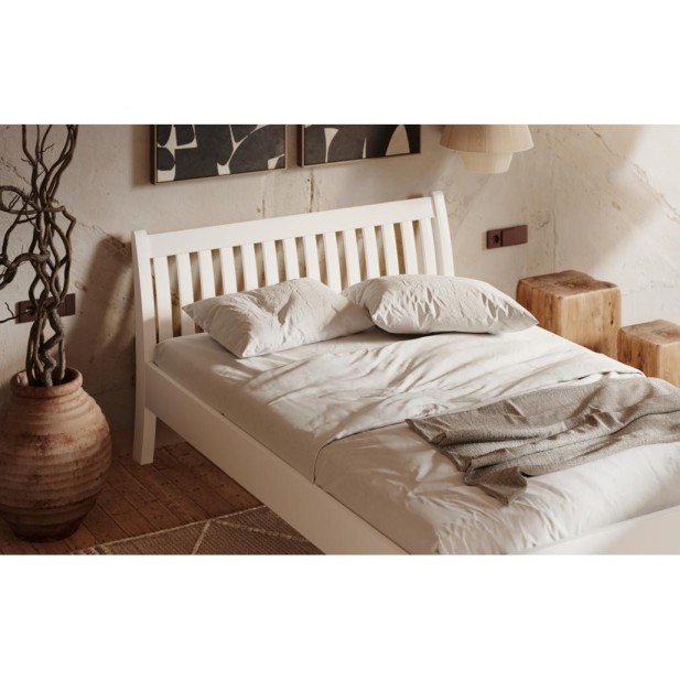 Cama TONJA WHITE 160 cm de Madera...