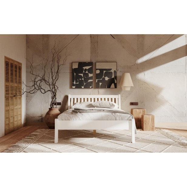 Cama TONJA WHITE 160 cm de Madera...