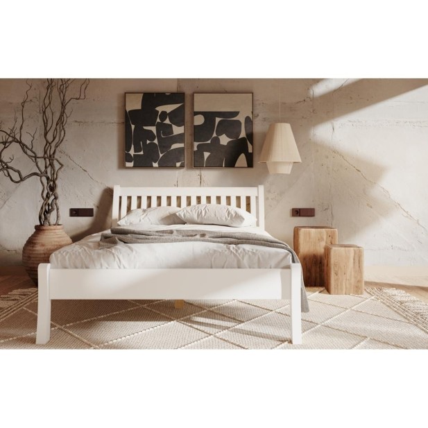 Cama TONJA WHITE 180 cm de Madera...