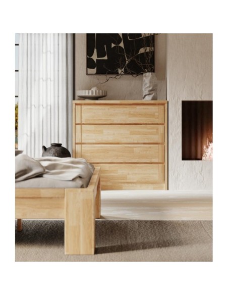 Cómoda TIMO 4S en Roble Aceitado - Olivia Living