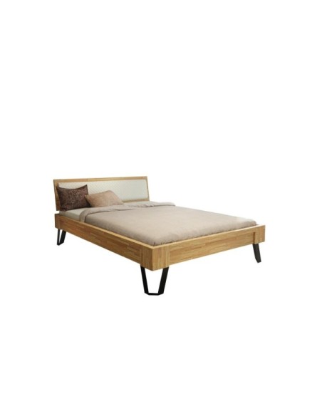 Cama ESPACIO OILED 140 cm de Madera Maciza en Roble Aceitado - Olivia Living