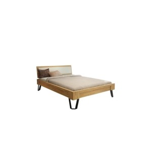 Cama ESPACIO OILED 180 cm de Madera Maciza en Roble...