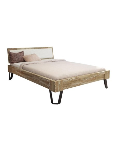 Cama ESPACIO SONOMA 180 cm de Madera Maciza en Roble Sonoma - Olivia Living